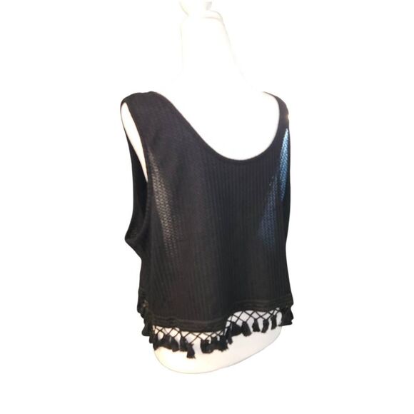 Shein Women's Size 4x Black Knitted Crop Top - Picture 4 of 6